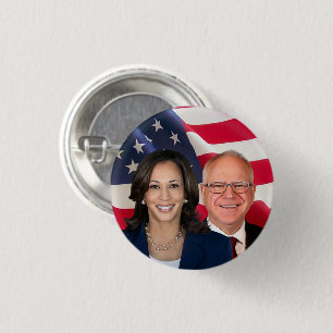Kamala Harris und Tim Walz Button