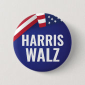 Kamala Harris und Tim Walz Button (Vorderseite)