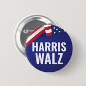 Kamala Harris und Tim Walz Button (Vorne & Hinten)