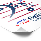 Kamala Harris und Tim Walz Fotodruck (Ecke)