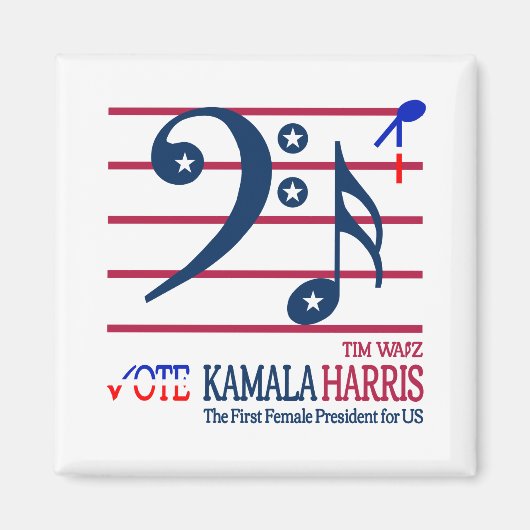 Kamala Harris und Tim Walz Magnet (Vorne)