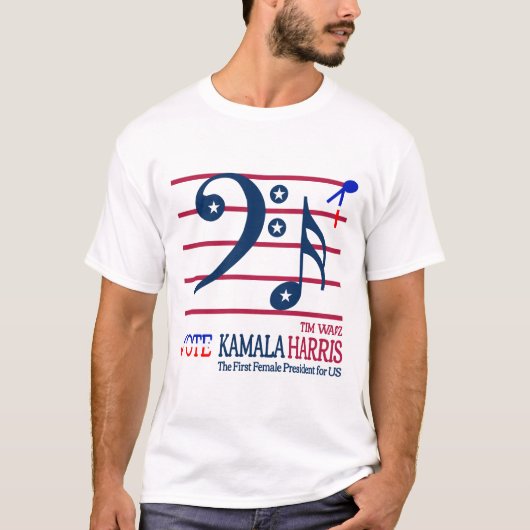 Kamala Harris und Tim Walz T-Shirt (Vorderseite)