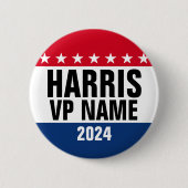 Kamala Harris und Vice Pres 2024 - Classic Design Button (Vorderseite)