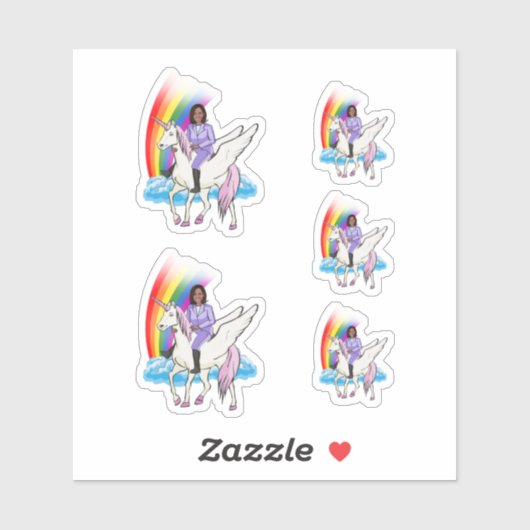 Kamala Harris Unicorn 2024 Aufkleber (Blatt)