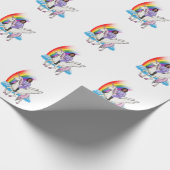 KAMALA HARRIS UNICORN UND RAINBOW GESCHENKPAPIER (Ecke)