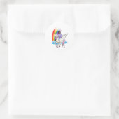 KAMALA HARRIS UNICORN UND RAINBOW RUNDER AUFKLEBER (Tasche)
