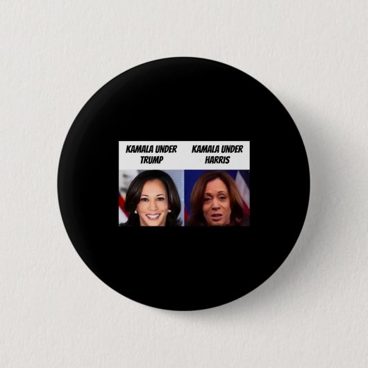 Kamala Harris unter Trump Funny Trump-Unterstützer Button (Vorderseite)