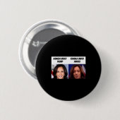 Kamala Harris unter Trump Funny Trump-Unterstützer Button (Vorne & Hinten)
