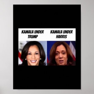 Kamala Harris unter Trump Funny Trump-Unterstützer Poster