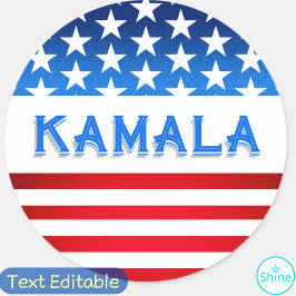 Kamala Harris unterstützt Freiwilligenwahlen 2024 Runder Aufkleber