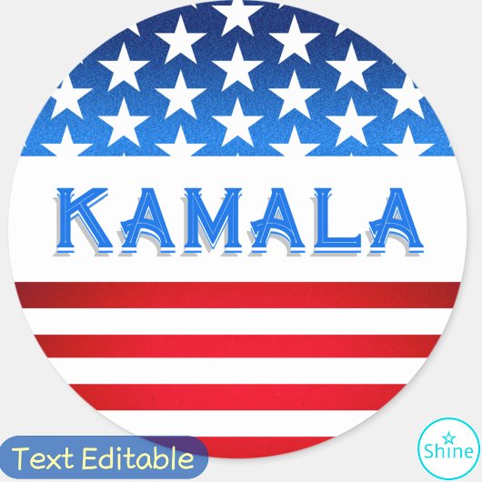 Kamala Harris unterstützt Freiwilligenwahlen 2024 Runder Aufkleber
