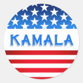 Kamala Harris unterstützt Freiwilligenwahlen 2024 Runder Aufkleber (Vorderseite)