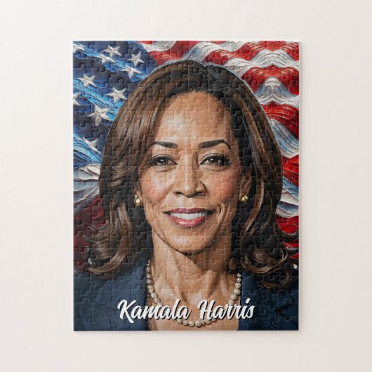 Kamala Harris US Flagge Puzzle (Vertikal)