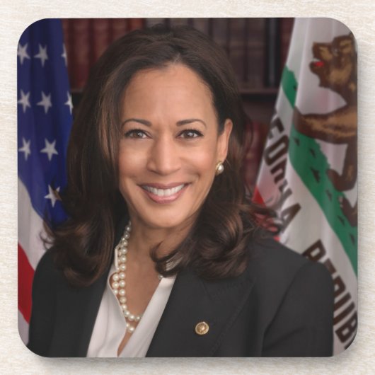 Kamala Harris US-Vizepräsident, Biden 2024 Getränkeuntersetzer (Vorderseite)