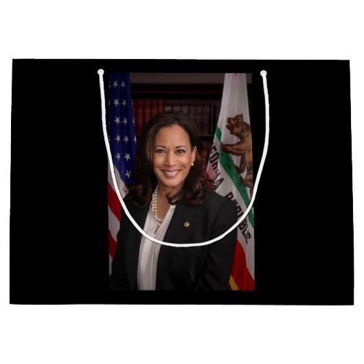 Kamala Harris US-Vizepräsident, Biden 2024 Large Große Geschenktüte (Vorderseite)