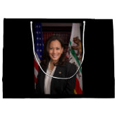 Kamala Harris US-Vizepräsident, Biden 2024 Large Große Geschenktüte (Rückseite)