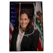 Kamala Harris US-Vizepräsident, Biden 2024 Large Mittlere Geschenktüte (Rückseite)