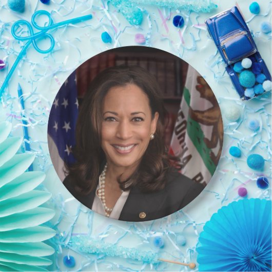 Kamala Harris US-Vizepräsident, Biden 2024 Pappteller (Party)