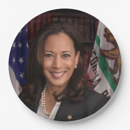 Kamala Harris US-Vizepräsident, Biden 2024 Pappteller (Vorderseite)