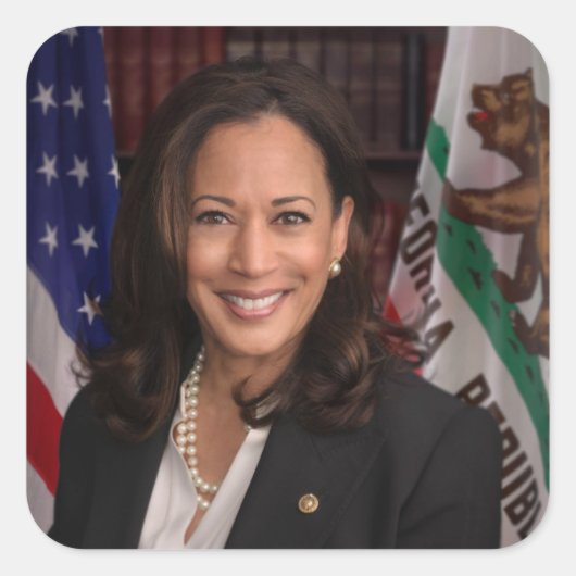 Kamala Harris US-Vizepräsident, Biden 2024 Quadratischer Aufkleber (Vorderseite)