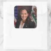 Kamala Harris US-Vizepräsident, Biden 2024 Quadratischer Aufkleber (Tasche)