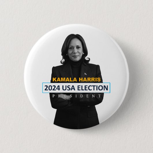 Kamala Harris USA 2024 Präsident Button (Vorderseite)
