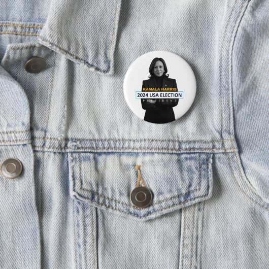 Kamala Harris USA 2024 Präsident Button (Beispiel)
