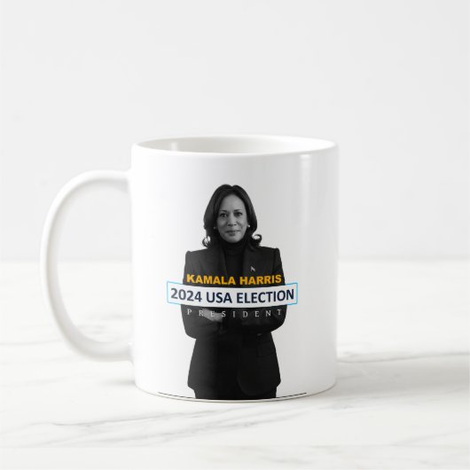 Kamala Harris USA 2024 Präsident Kaffeetasse (Links)