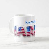 Kamala Harris USA Flag Balloon Alphabets Elections Kaffeetasse (Vorderseite Links)