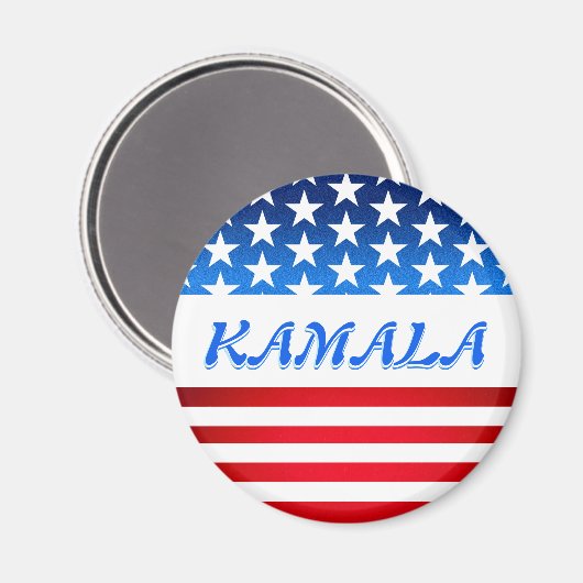 Kamala Harris USA Flag Custom Text Elections 2024 Magnet (Vorderseite/Rückseite)