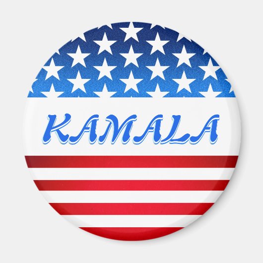 Kamala Harris USA Flag Custom Text Elections 2024 Magnet (Vorne)