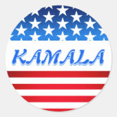Kamala Harris USA Flag Custom Text Elections 2024 Runder Aufkleber (Vorderseite)