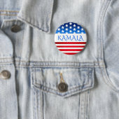 Kamala Harris USA Flag Demokraten Personalisierter Button (Beispiel)