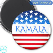 Kamala Harris USA Flag Demokraten Personalisierter Magnet