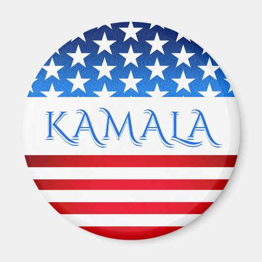 Kamala Harris USA Flag Demokraten Personalisierter Magnet (Vorne)