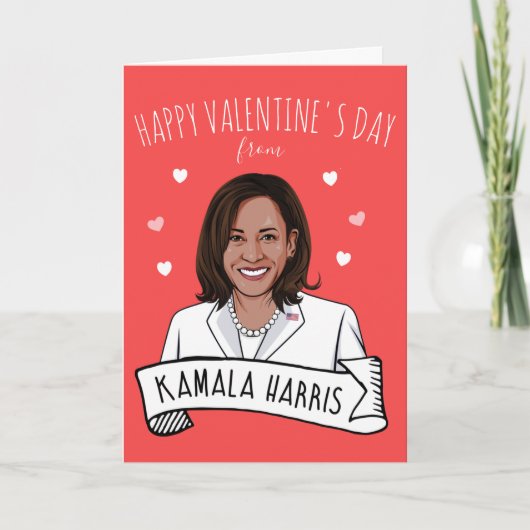 Kamala Harris Valentinstag Karte (Vorderseite)