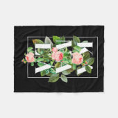 Kamala Harris Vintag Floral Weibchen Fleecedecke (Vorderseite (Horizontal))