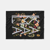 Kamala Harris Vintag Floral Weibchen Fleecedecke (Vorderseite (Horizontal))