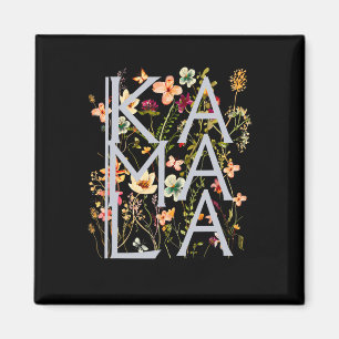 Kamala Harris Vintag Floral Weibchen Magnet