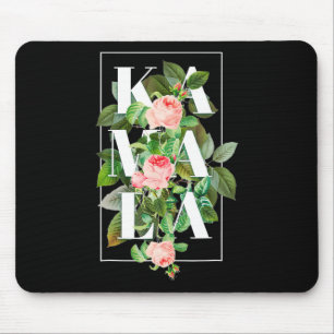 Kamala Harris Vintag Floral Weibchen Mousepad