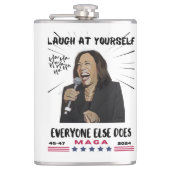 Kamala Harris Vinyl Wrapped Flask Flachmann (Vorderseite)