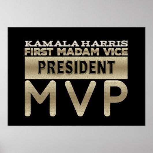 Kamala Harris Vizepräsidentin MVP Poster (Vorne)