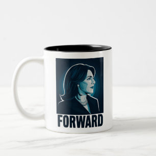 Kamala Harris Vorwärts 2024 Präsidentschaftswahl Zweifarbige Tasse