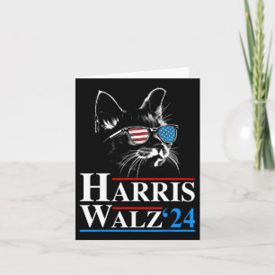 Kamala Harris W 2024 Harris Waltz Vp Präsident Cat Karte