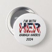 Kamala Harris Wahl 2024 Button (Vorne & Hinten)