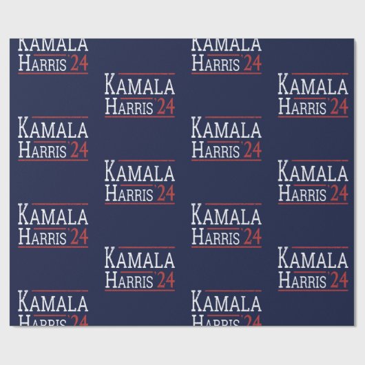 Kamala Harris Wahl 2024 I Geschenkpapier (Flach)