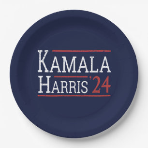 Kamala Harris Wahl 2024 I Pappteller