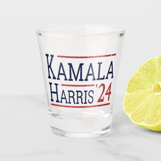 Kamala Harris Wahl 2024 I Schnapsglas (Vorderseite)