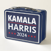 Kamala Harris Wahl 2024 III Metall Brotdose (Rückseite)