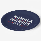Kamala Harris Wahl 2024 III Pappteller (Schrägansicht)